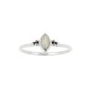 Sterling Silver Rainbow  Moonstone Ring