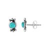 Sterling Silver Turquoise Stud Earrings