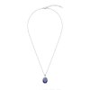 Sterling Silver Lapis Lazuli Lily Of The Valley Pendant With Chain 18 Inches