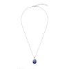 Sterling Silver Lapis Lazuli Aster Pendant With Chain 18 Inches