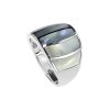 Sterling Silver Mother-of-Pearl Inlay Band Ring