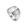 Sterling Silver Mother-of-Pearl Inlay Band Ring