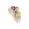 Sterling Silver Amethyst Two-Tone Men's Ring