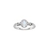 Rainbow Moonstone Sterling Silver Ring
