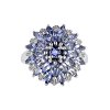Sterling Silver Tanzanite With White Topaz Ring