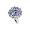 Sterling Silver Tanzanite With White Topaz Ring