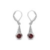 Sterling Silver Garnet Earrings