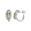 Sterling Silver Peridot and Sky Blue Topaz Earrings