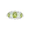 Sterling Silver Peridot With Sky Blue Topaz Ring