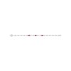Sterling Silver Ruby and Whit Topaz Over Bracelet