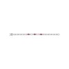 Sterling Silver Ruby and White Topaz Over Bracelet