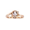 Sterling Silver Morganite Ring Over Rose Gold Plated