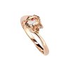 Sterling Silver Morganite Ring Over Rose Gold Plated
