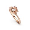 Sterling Silver Morganite Ring Over Rose Gold Plated
