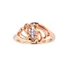 Sterling Silver Morganite Ring Over Rose Gold Plated