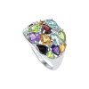 Sterling Silver Multi Gemstone Ring