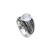 Rainbow Moonstone Sterling Silver Ring