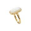 Mother of Pearl 18K Yellow Gold Over Sterling Silver Ring