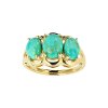 Sterling Silver Turquoise Ring Over 18K Yellow Gold Plated