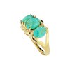 Sterling Silver Turquoise Ring Over 18K Yellow Gold Plated