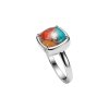 Blended Turquoise With Spiny Oyster Shell Sterling Silver Ring
