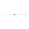 Sterling Silver  Blue Turquoise With White Topaz Bracelet Over 18K Yellow Gold Plated 7.25 Inches