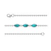 Sterling Silver Turquoise Bracelet 7.25 Inches