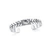 Sterling Silver White Buffalo Turquoise Cuff Bangle 7.5 Inches
