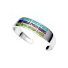 Sterling Silver Multi Turquoise Cuff Bangle 7.5 Inches