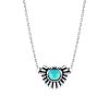 Sterling Silver Sleeping Beauty Turquoise Necklace 18 Inches