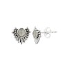 Sterling Silver Rainbow Moonstone Stud Earrings