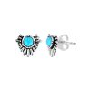 Sterling Silver Sleeping Beauty Turquoise Earrings