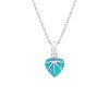 Sterling Silver Turquoise Pendant With Chain 18 Inches