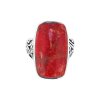 Sterling Silver Red Coral Ring