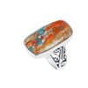 Sterling Silver Spiny Oyster With Turquoise Ring