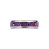 Sterling Silver Purple Turquoise Inlay Band Ring