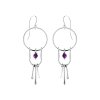 Sterling Silver Purple Turquoise Earrings