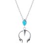 Sterling Silver Turquoise Over Necklace and Earrings