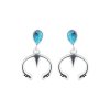 Sterling Silver Turquoise Over Necklace and Earrings