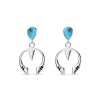 Sterling Silver Turquoise Over Necklace and Earrings