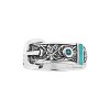 Sterling Silver Turquoise Swiss Blue Topaz Ring