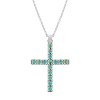 Sterling Silver Blue Turquoise Pendant With Chain 18 Inches