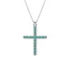 Sterling Silver Blue Turquoise Pendant With Chain 18 Inches