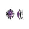 Sterling Silver Purple Turquoise Earrings