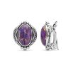 Sterling Silver Purple Turquoise Earrings