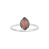 Sterling Silver Rhodochrosite Ring