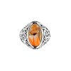 Sterling Silver Orange Spiny Oyster Shell Ring