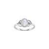 Rainbow Moonstone Sterling Silver Ring