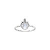 Rainbow Moonstone Sterling Silver Ring