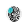 Sterling Silver Turquoise Eangle Men's Ring